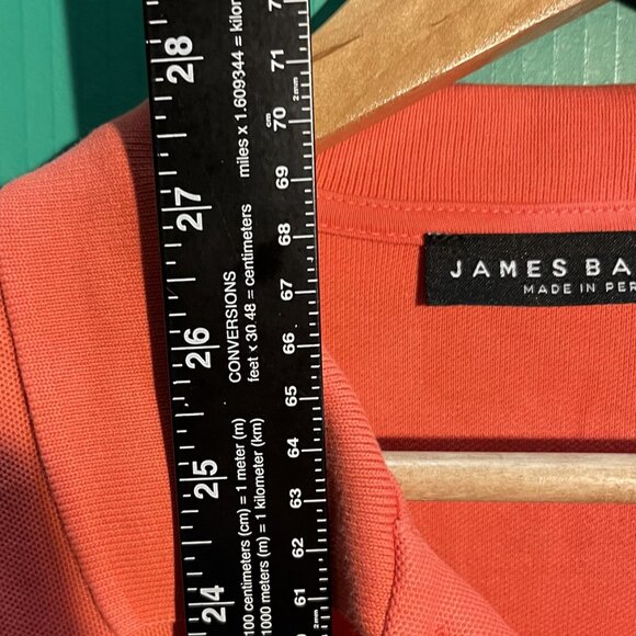 James Bark Coral Polo Shirt Men’s Small – Made in Peru, Blue Dog Logo, 100% Pima - Picture 4 of 6